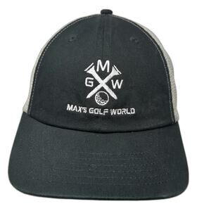 Queensboro Trucker Hat Black OSFM Mesh Back Snapback Max's Golf World Golfing